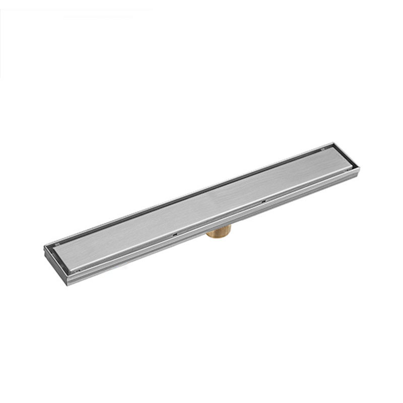 Brushed Gold Concealed Invisible Floor Drain Tile Insert Bathroom Linear Floor Drain