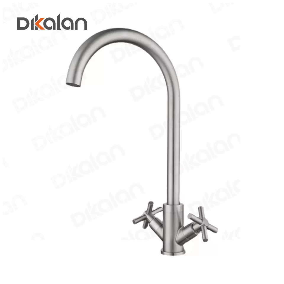 DIKALAN 304 stainless Steel Durable Kitchen Faucet Modern Water Mixer Tap 360 Faucet
